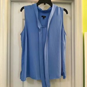 Talbots Sleeveless Tie Front Plus Petite Blouse